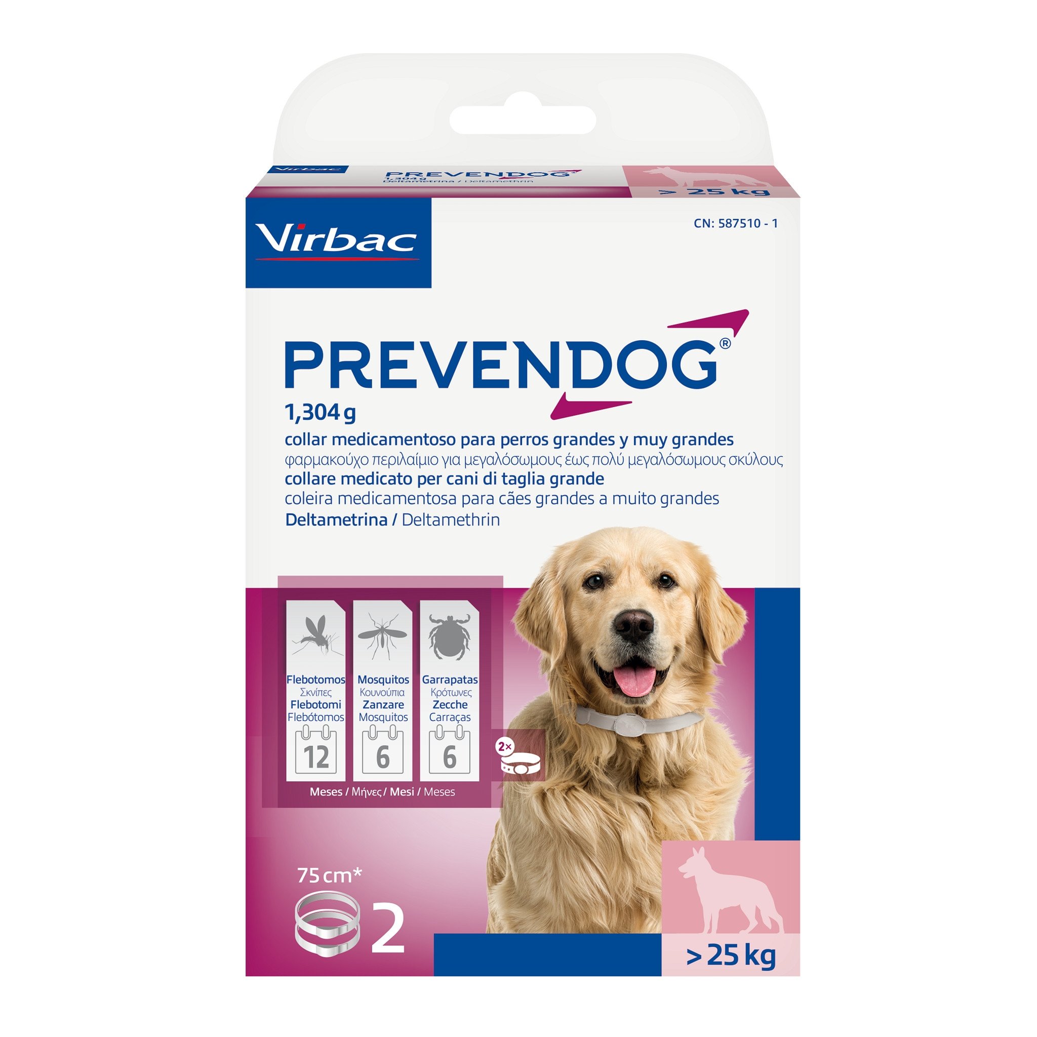 Virbac - Prevendog Collare 75 cm per Cani > 25 Kg