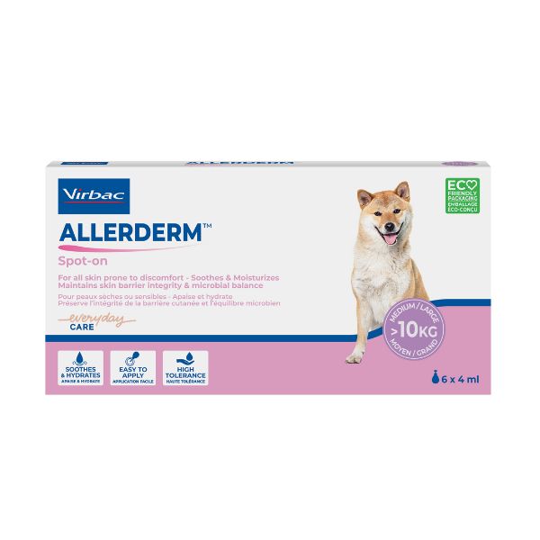 Virbac - Allerderm Spot On 6 Fialette 4 ml per Cani > 10 Kg