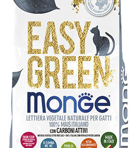 Monge - Lettiera Easy Green 100% Mais con Carboni Attivi 10 L