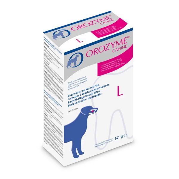 Ecuphar NV - Orozyme Canine Strisce Masticabili per Cani Grandi 141 g